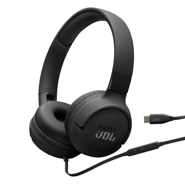 jbl-tune-520-c-auriculares-con-cable-usb-c-sonido-jbl-pure-bass-plegables-negro image 1