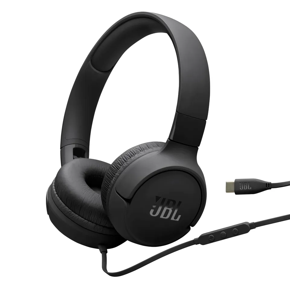 jbl-tune-520-c-auriculares-con-cable-usb-c-sonido-jbl-pure-bass-plegables-negro image 1
