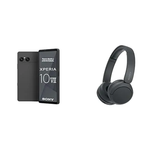 sony-xperia-10-vii-smartphone-6-1-oled-120hz-auriculares-wh-ch520-negro-carb-n image 1