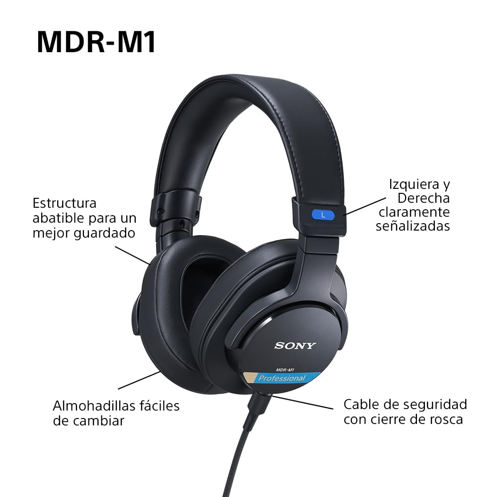 sony-mdr-m1-auriculares-de-estudio-cerrados-cableados-5hz-80khz-216g image 7