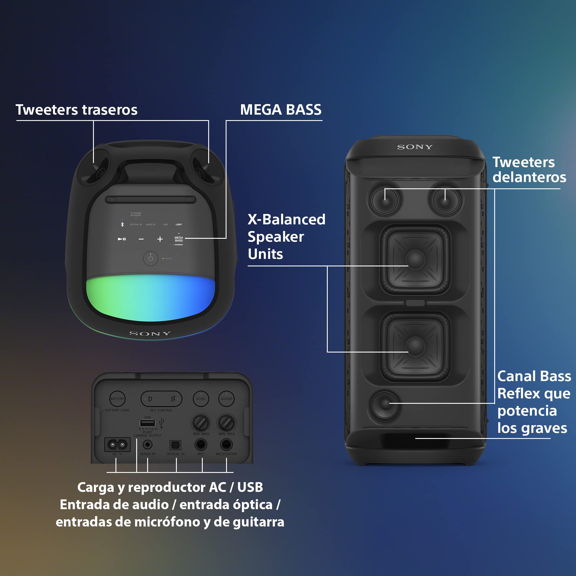 sony-srs-xv800-altavoz-inal-mbrico-para-fiestas-sonido-360-mega-bass-y-karaoke image 7