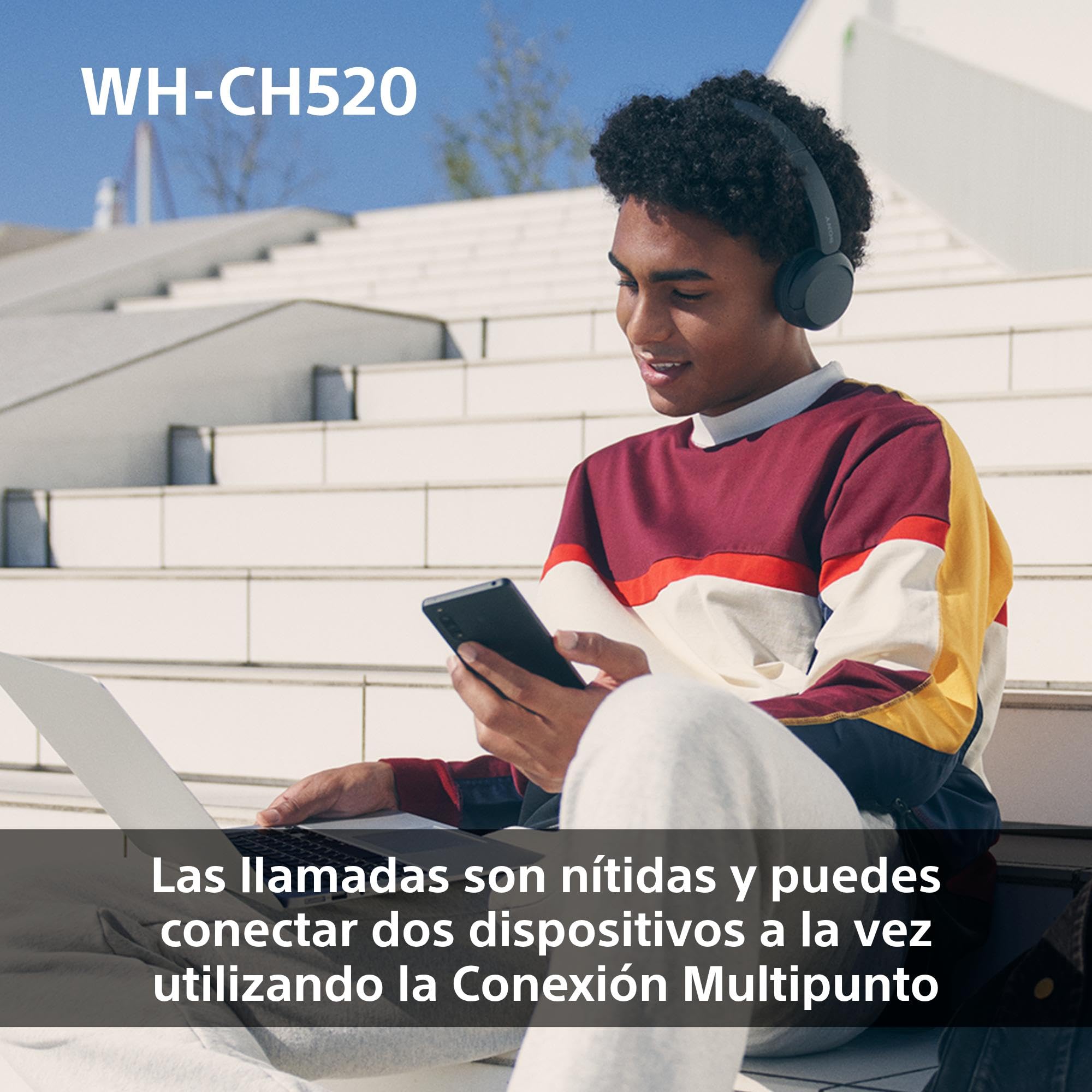 sony-wh-ch520-auriculares-bluetooth-on-ear-con-50h-de-bater-a-dsee-y-micr-fono-r image 6